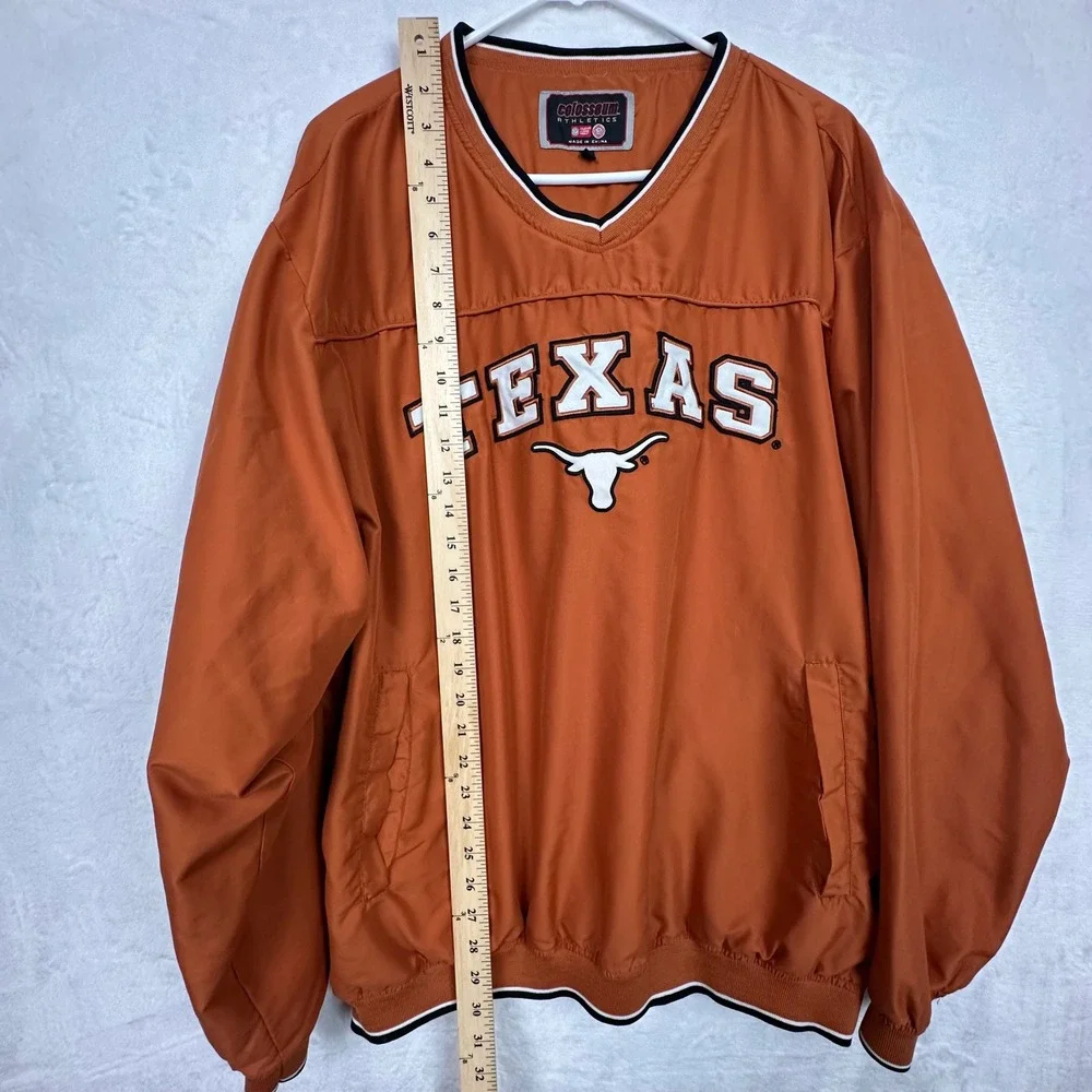 Texas Longhorns Men XL Burnt Orange V-Neck Vintage 90s Style Pullover Colosseum